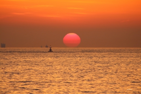 夕日