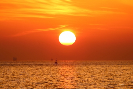 夕日
