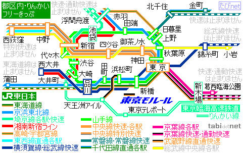 J 旅 Net Tokyo 東京 お得なきっぷ都区内 りんかいフリーきっぷ