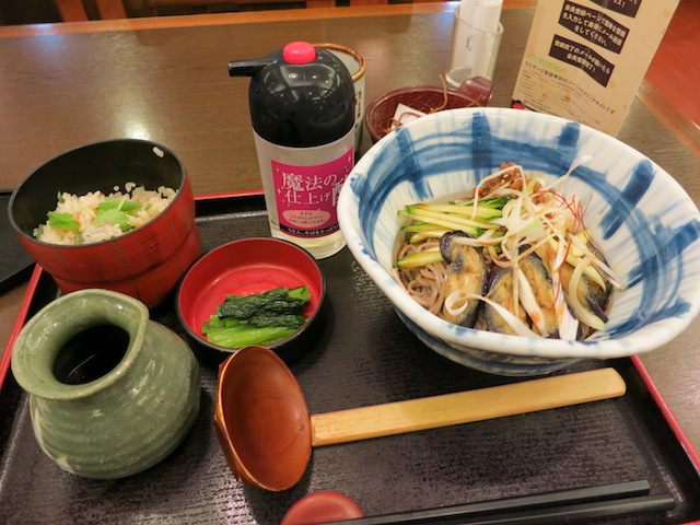 揚げ茄子と肉味噌のピリ辛冷やしそば