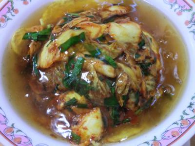千林商店街 餃子の王将 キムチ天津飯