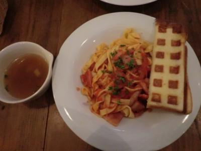 千林商店街グルメブログ 焼き立てワッフル&生パスタCAFEあおぞら-4