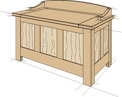 Wooden Storage Bench