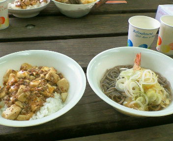 日通キャンプの昼食