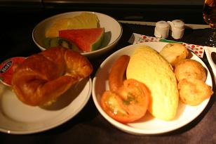 アメリカン航空の機内食3