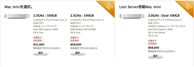 Mac miniとMac mini Server