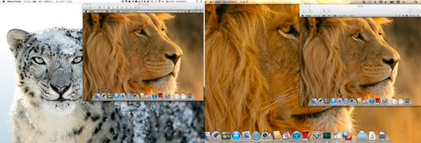 VMware Fusion 4でLion in SnowLeopardとLion in Lion